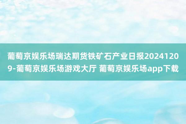 葡萄京娱乐场瑞达期货铁矿石产业日报20241209-葡萄京娱乐场游戏大厅 葡萄京娱乐场app下载
