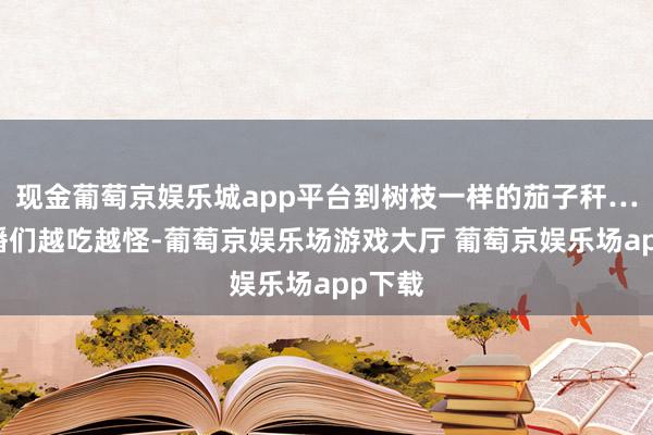现金葡萄京娱乐城app平台到树枝一样的茄子秆……主播们越吃越怪-葡萄京娱乐场游戏大厅 葡萄京娱乐场app下载
