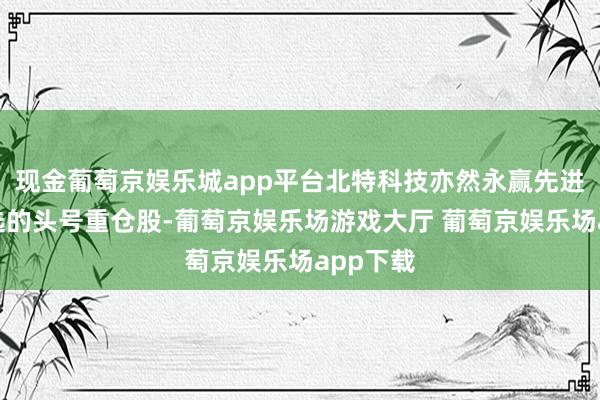 现金葡萄京娱乐城app平台北特科技亦然永赢先进制造智选的头号重仓股-葡萄京娱乐场游戏大厅 葡萄京娱乐场app下载