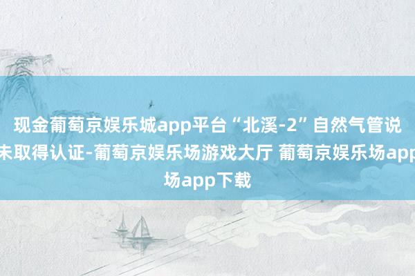 现金葡萄京娱乐城app平台“北溪-2”自然气管说念尚未取得认证-葡萄京娱乐场游戏大厅 葡萄京娱乐场app下载